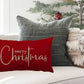 Merry Christmas Throw Pillowcase Rectangle Lumbar Winter Holiday Cushion Cover