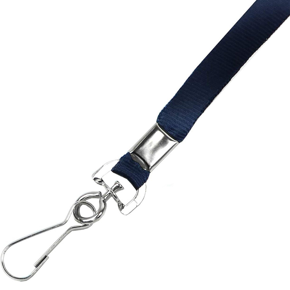 50 Flat Polyester ID Badge Lanyards with 360 Degree Swivel Hooks