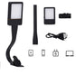 LED Book Reading Light Lamp USB Rechargeable Flexible Clip On Bed Desk Table
