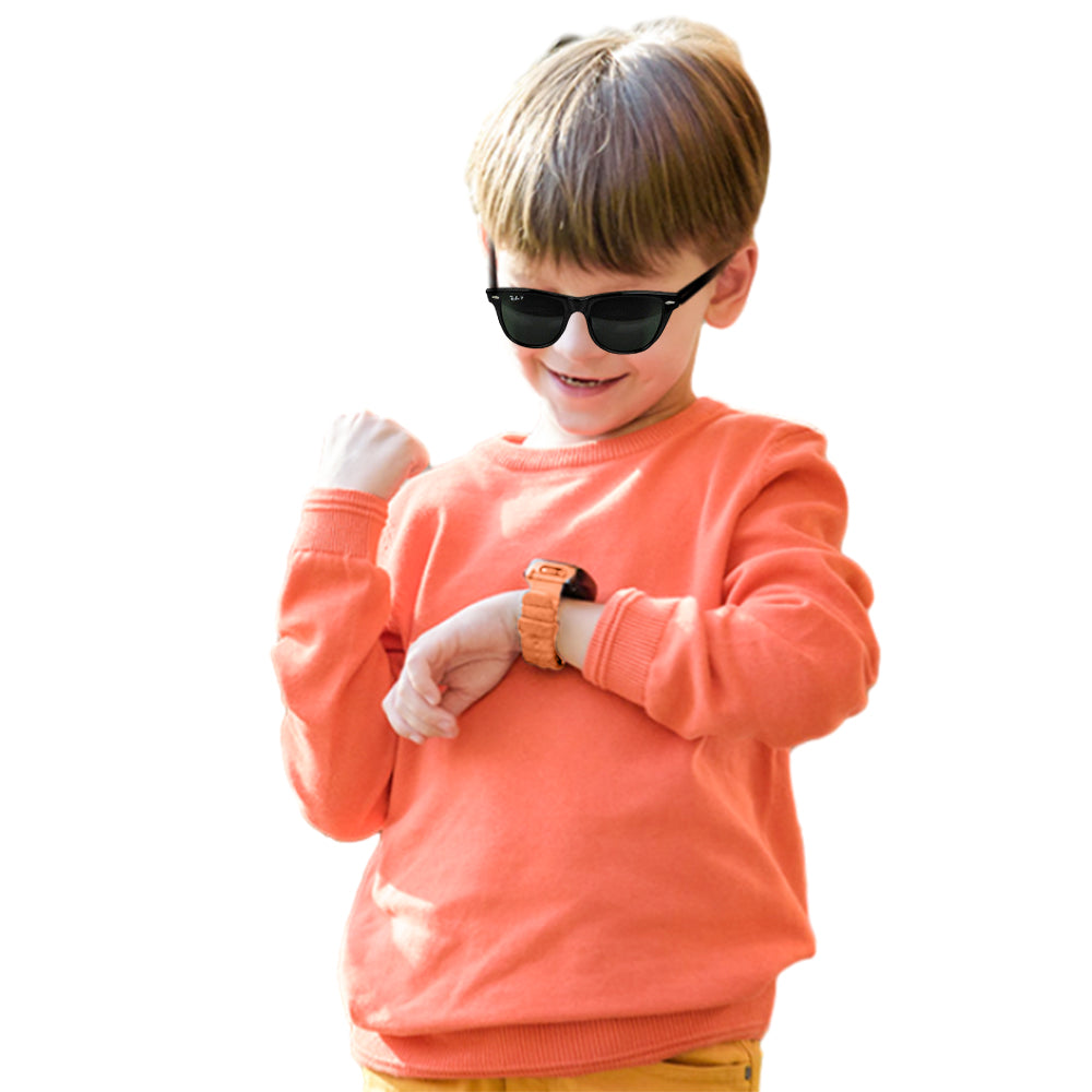 Kids Smart Watch Touch Screen Elastic Strap Smartwatch with Video Camera Pedometer