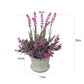 3Pcs Mini Potted Artificial Plastic Green Plants-Lavender