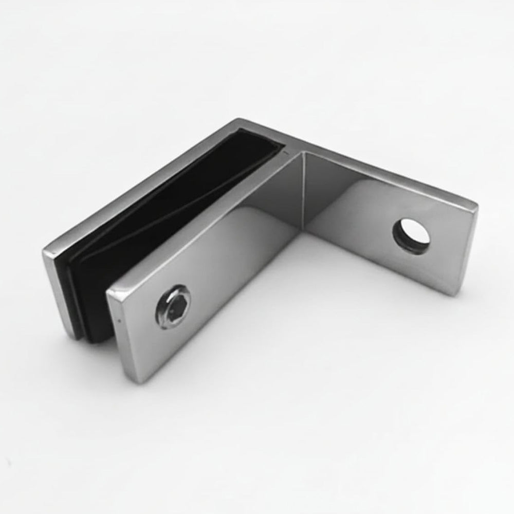 304 Stainless Steel Pool Fence Glass Clamp for 10 to 12mm Panels-Silver