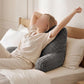 Bedside Backrest Cushion with Armrests Pocket and Washable Cover