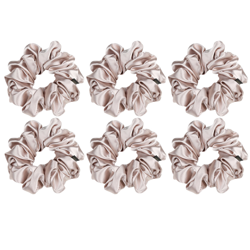 6Pcs Satin Scrunchies for Women Large Hair Scrunchy Thick Elastic Hair Ties Hair Bands Ponytail Holders