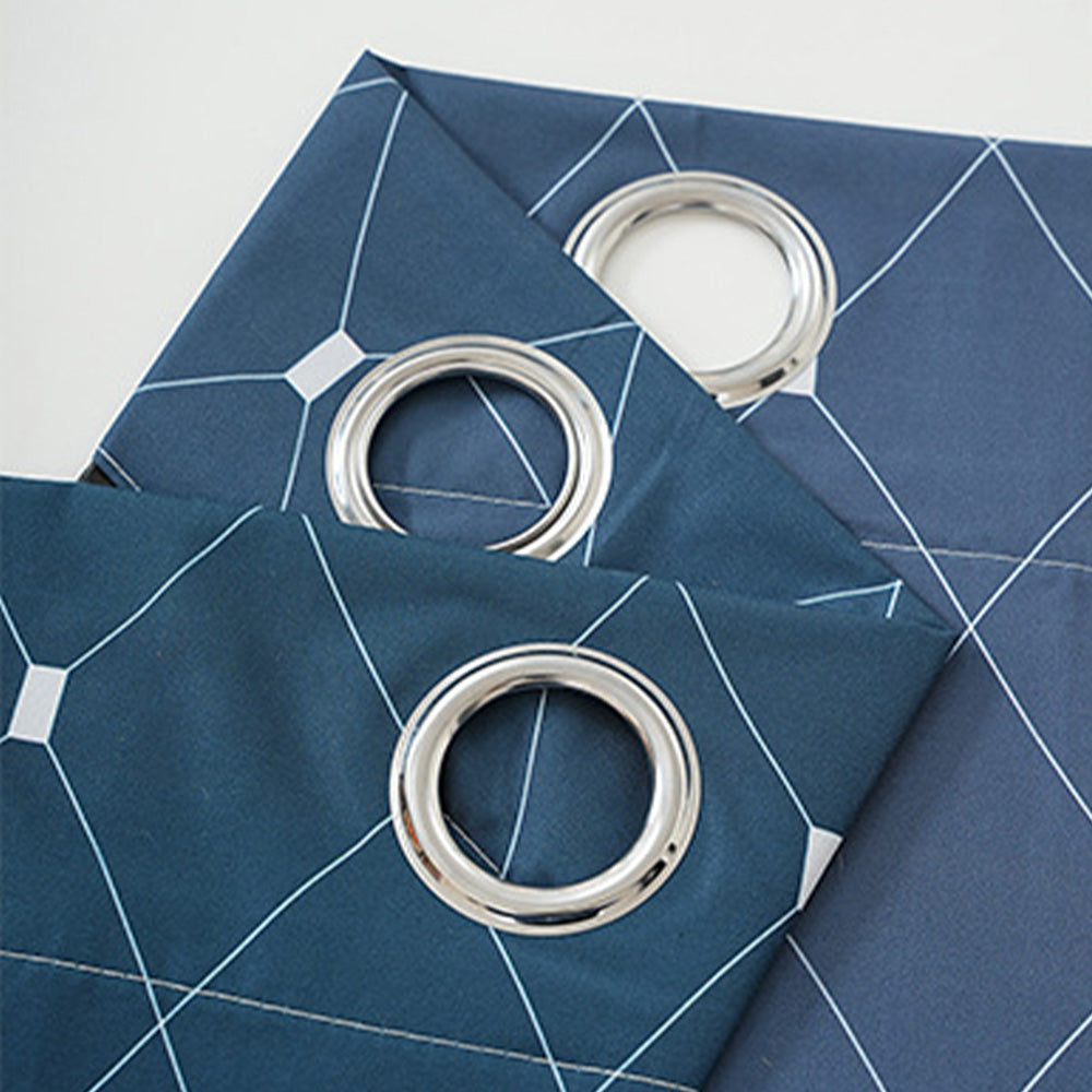 Blackout Curtain Gradient Color Curtains for Bedroom Living Room-Dark Blue