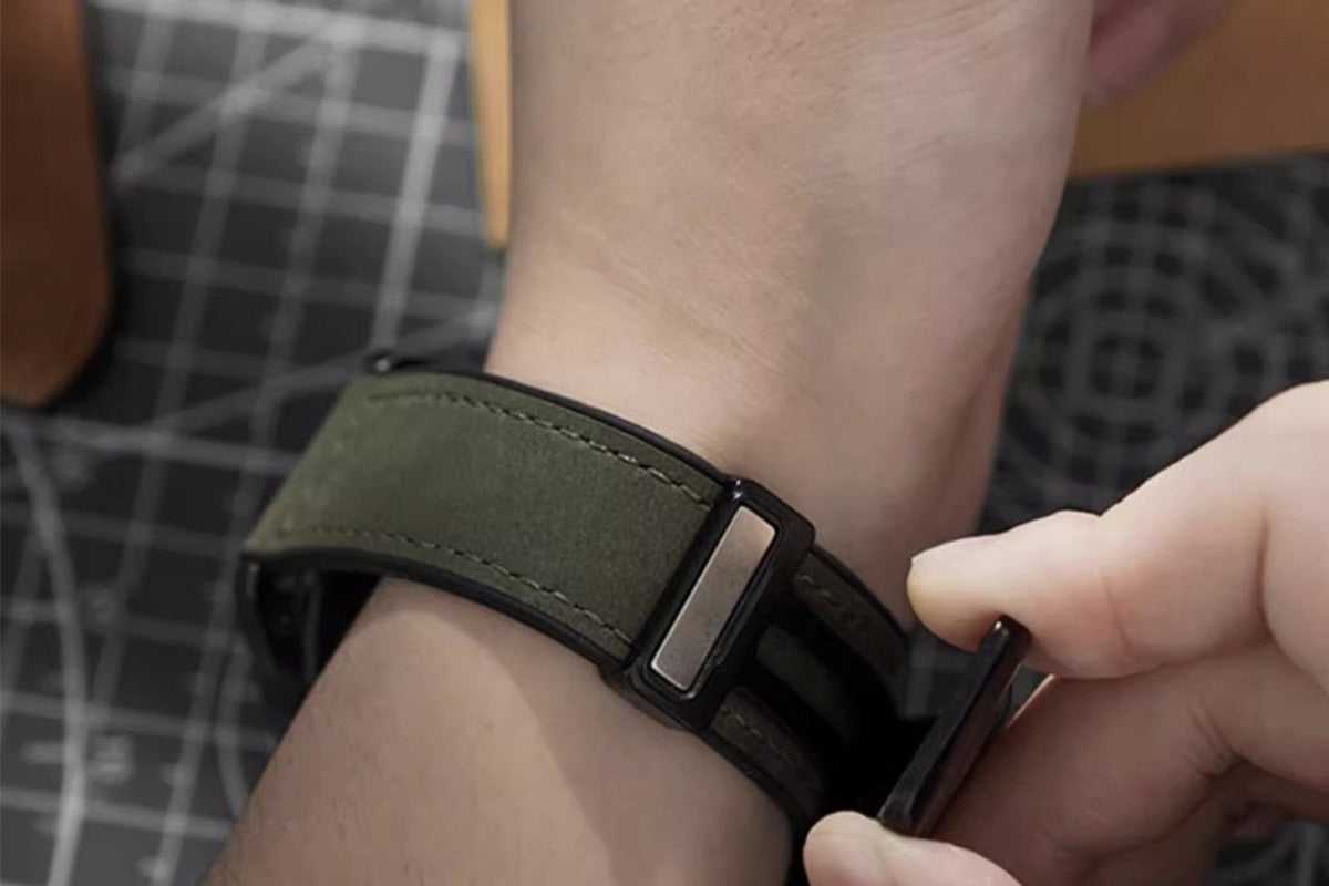 20mm Leather Watch Band Genuine Leather Strap For Samsung Huawei Xiaomi