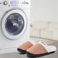 Indoor Non Slip Fuzzy Slippers for Women Warm Knitted House Shoes-Khaki