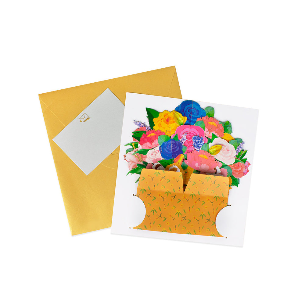 Pop-up 3D Flower Bouquet Greeting Card for Mother's Day-Multiple Flowers