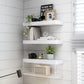 3 Tier Bathroom Shelf Wall Mounted Floating Shelf with Storage Basket