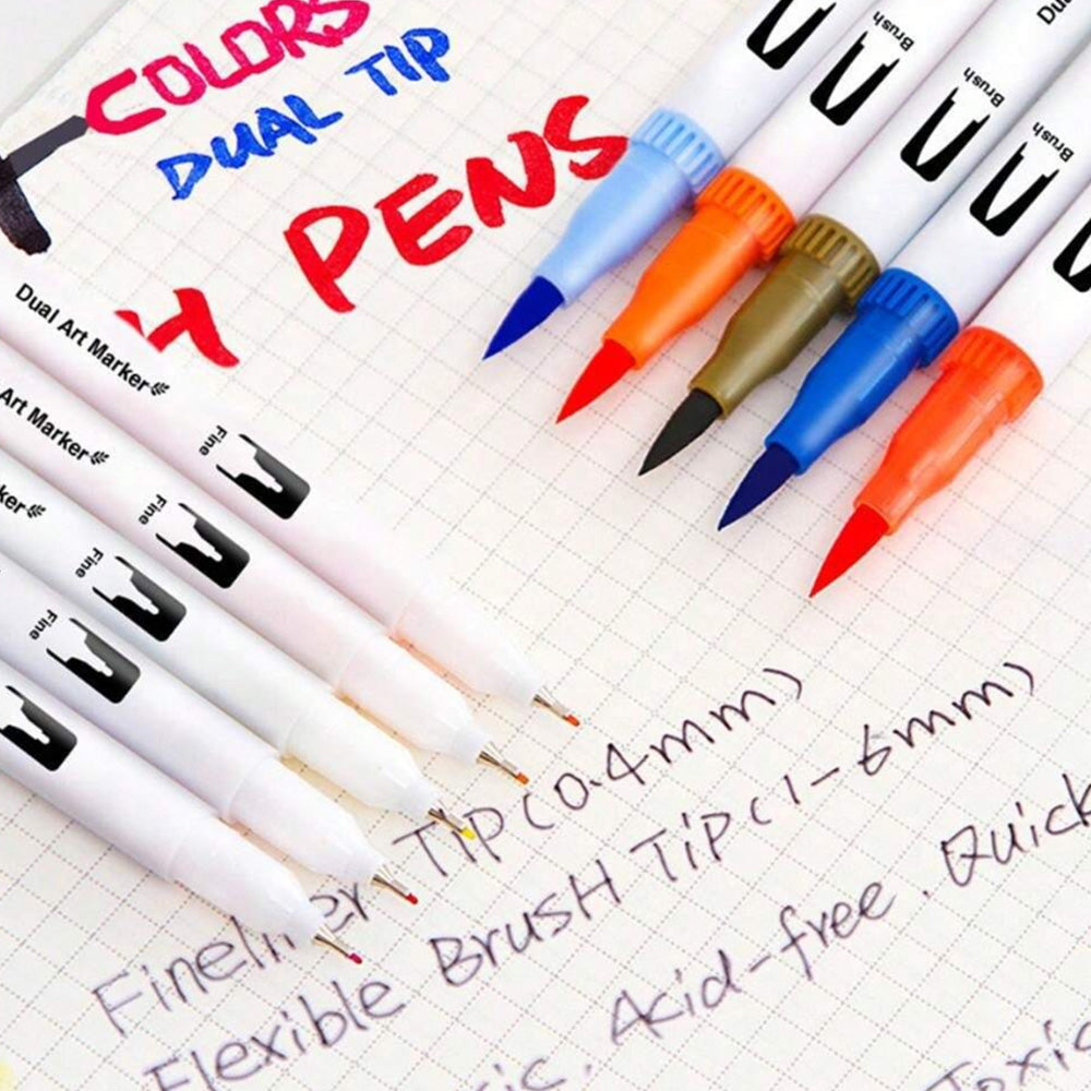 72 Colors Markers Dual Tip Markers Felt Tip For Adult Coloring Books