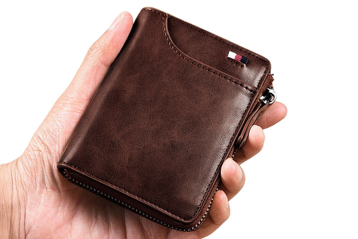 RFID Blocking PU Wallet Anti-theft Cash Credit Card Holder ID Purse