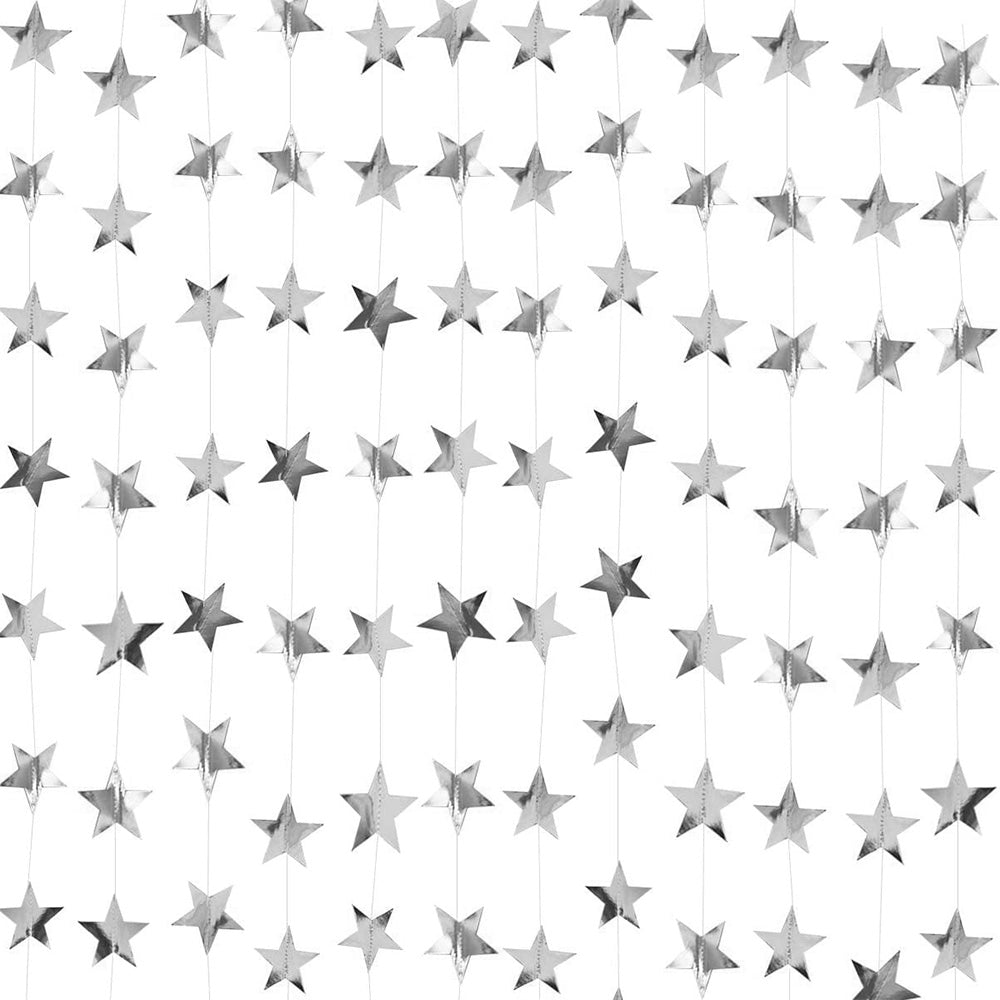 5 Pack 4m Thick Paper Star Garland Bunting Banners for Parties Weddings