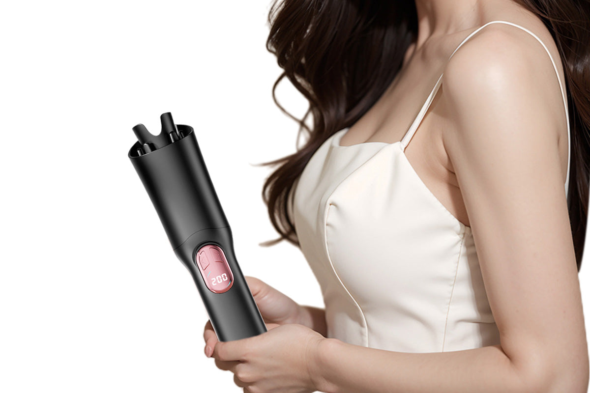 Automatic Curling Iron with 3 Temperatures Curling Iron 2-Way Rotation for Hair Styling