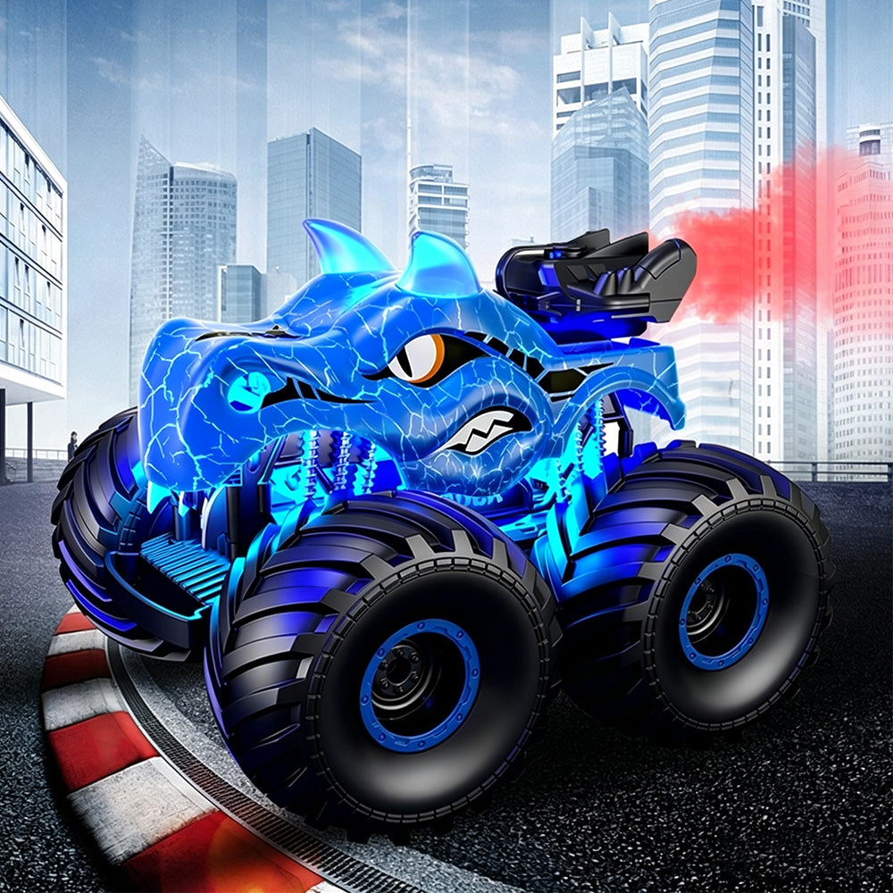 2.4G Remote Control Dinosaur Spray Off Road Truck with LED Lights
