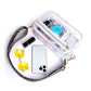 Clear Crossbody Bag Stadium Approved Clear Purse with Leopard Print Shoulder Strap