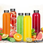 6Pcs 500ml Glass Sports Water Bottle Set with Cord