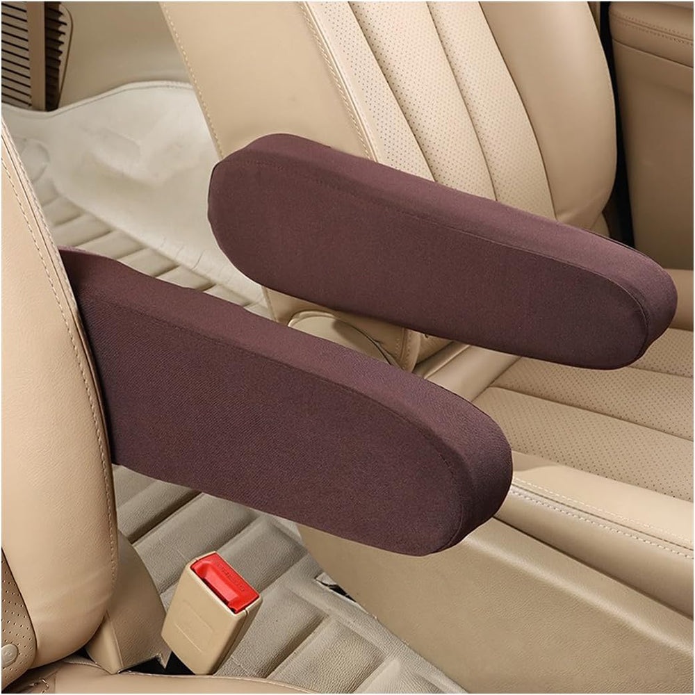 2Pcs Elastic Fabric Car Front Seat Armrest Cover