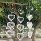 3Pcs Stainless Steel Rotating Reflective Bird Scare Tool-Heart-shaped