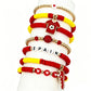 Colorful Soft Clay Football World Cup Bracelets Set for Aldults Soccer Fans