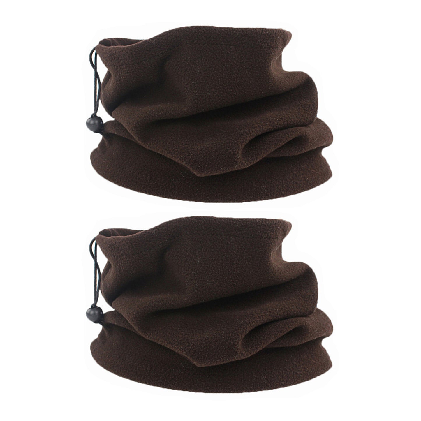 2Pcs Unisex Polar Fleece Neck Warmer 3 In 1 Multifunctional Scarf
