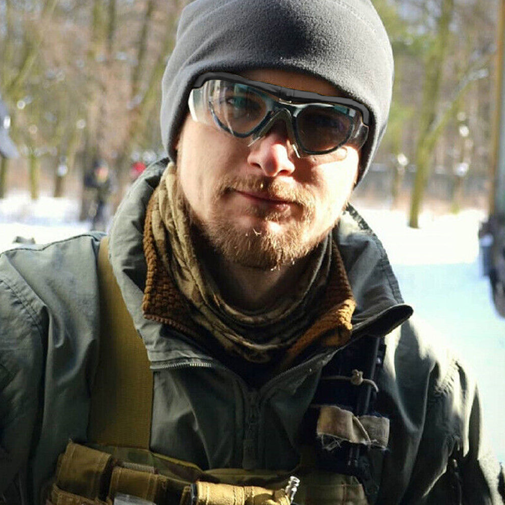 Tactical Military Glasses with 3 Interchangeable Lenses-Polarized Glasses