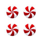 4Pcs Christmas Peppermint Knob Button Cover Christmas Decor Novelty Buttons