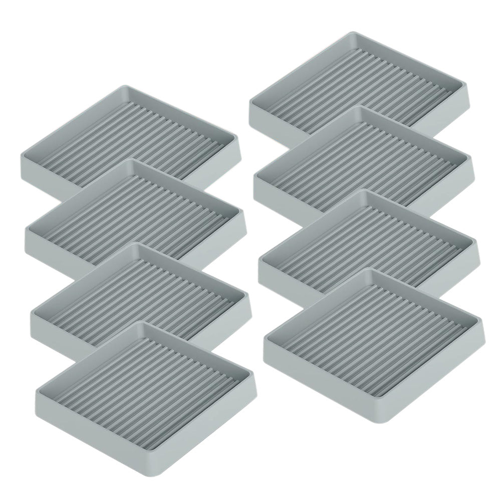 8 Pack Rubber Furniture Leg Floor Protectors with Anti Slip Textured Base