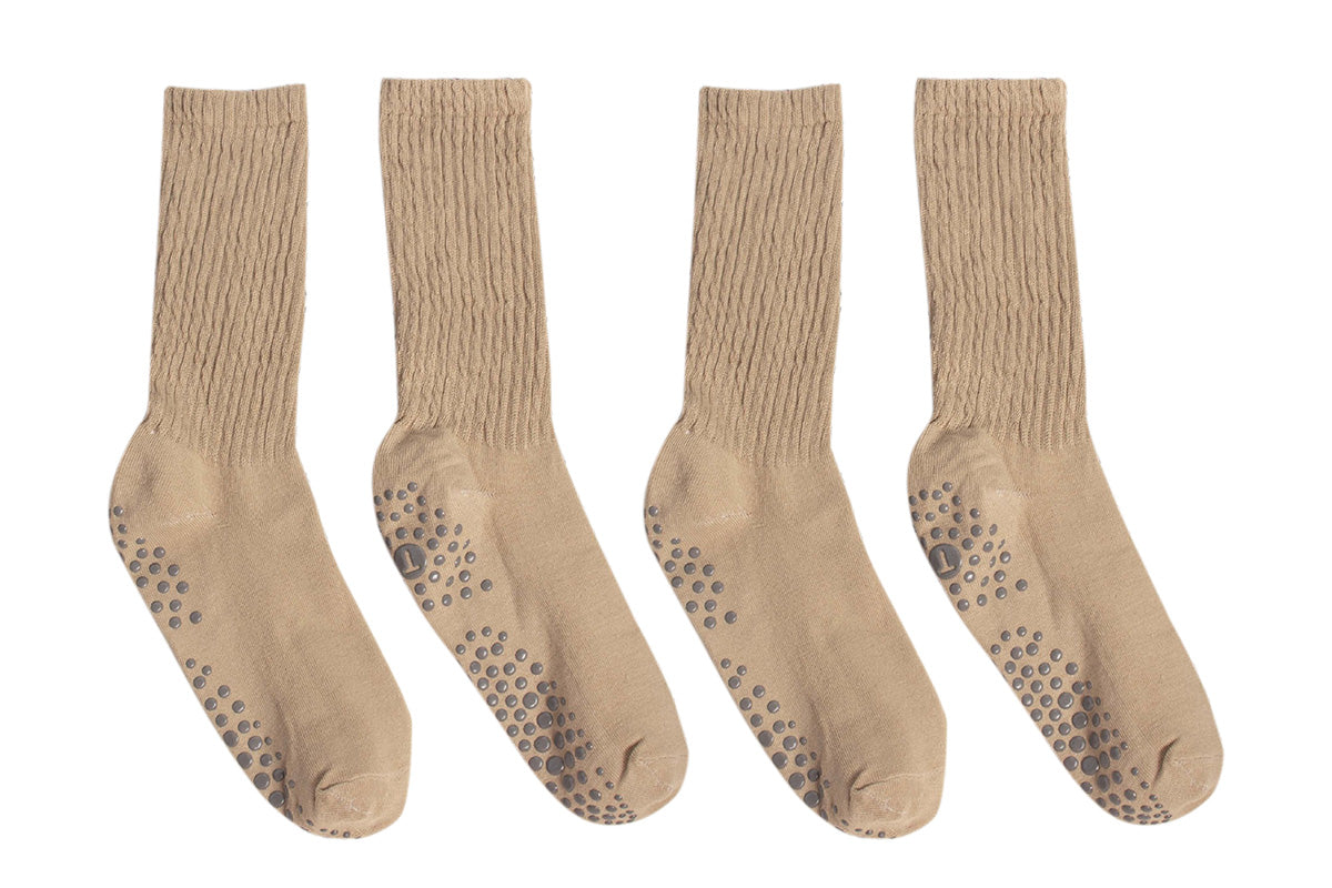 2 Pack Non-Slip Grip Socks for Yoga Pilates