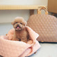 Soft Fluffy Car Seat Booster for Pet Travel Carrier Bed with Long Strap