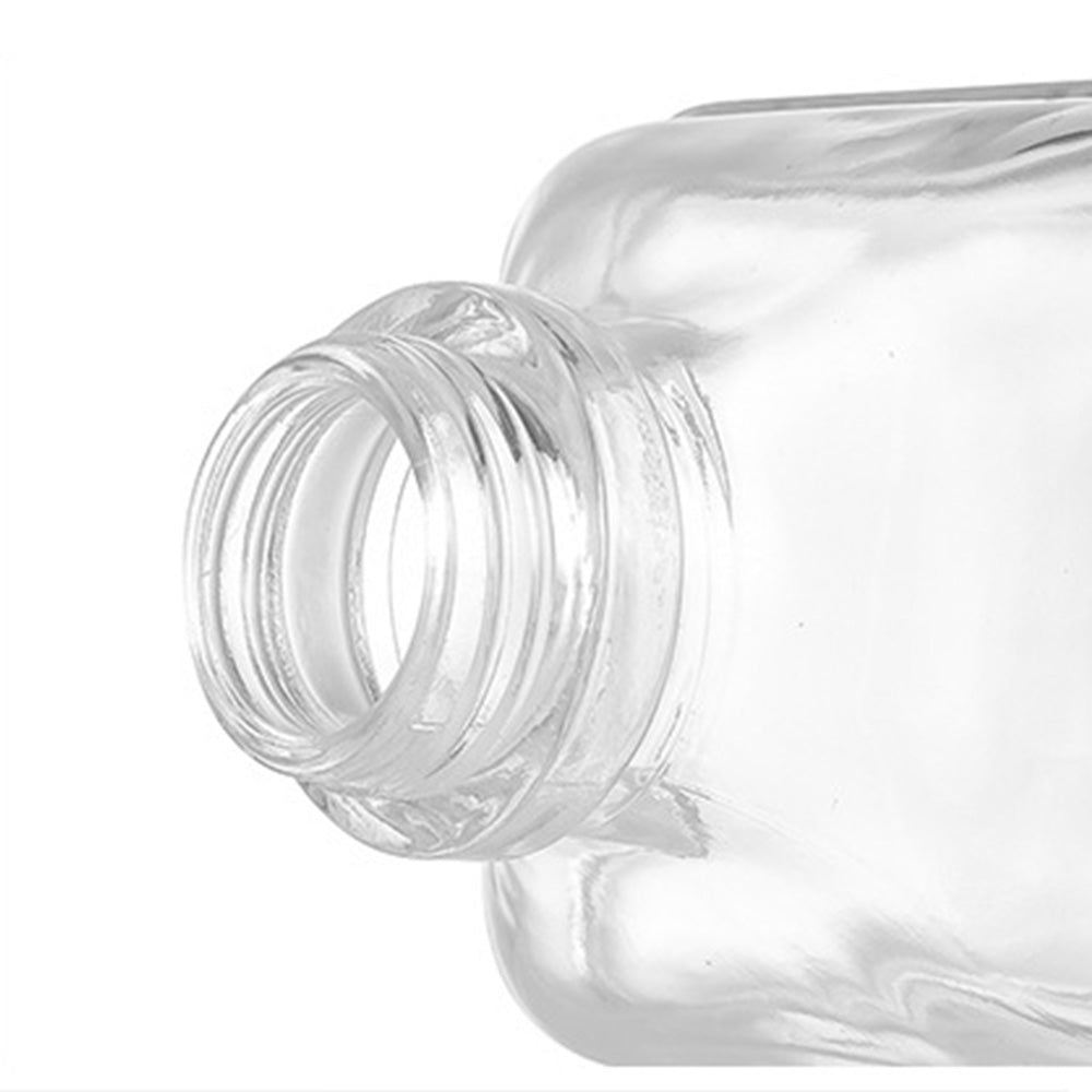 2 Pack 500ml Square Glass Syrup Soap Dispenser Bottles with Funnel