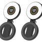 2Pcs Magnetic Phone Ring Light 3 Color Dimmable Fill Light Rechargeable Selfie Light
