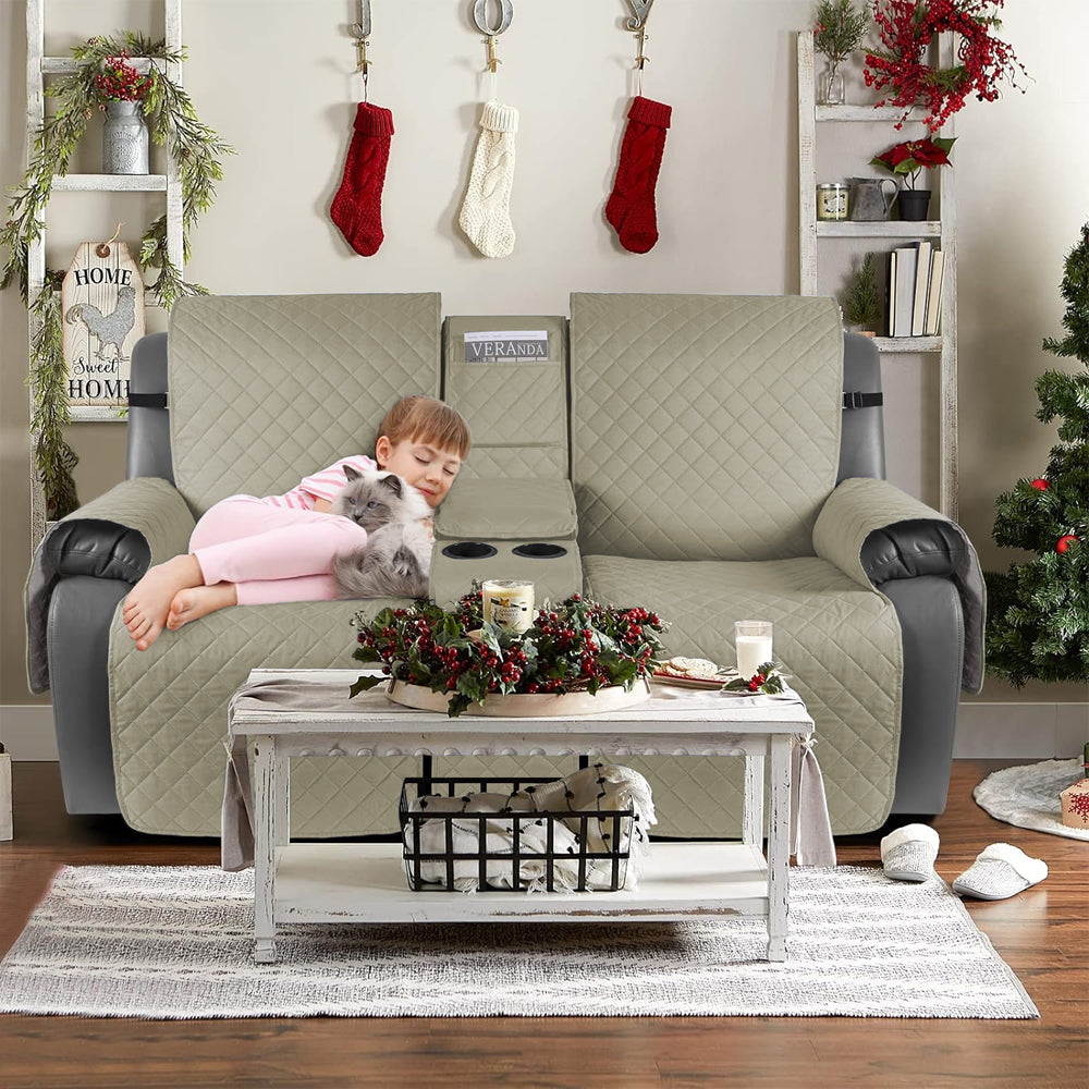 Water Resistant Non-Slip Split Recliner Couch Cover-2-Seater
