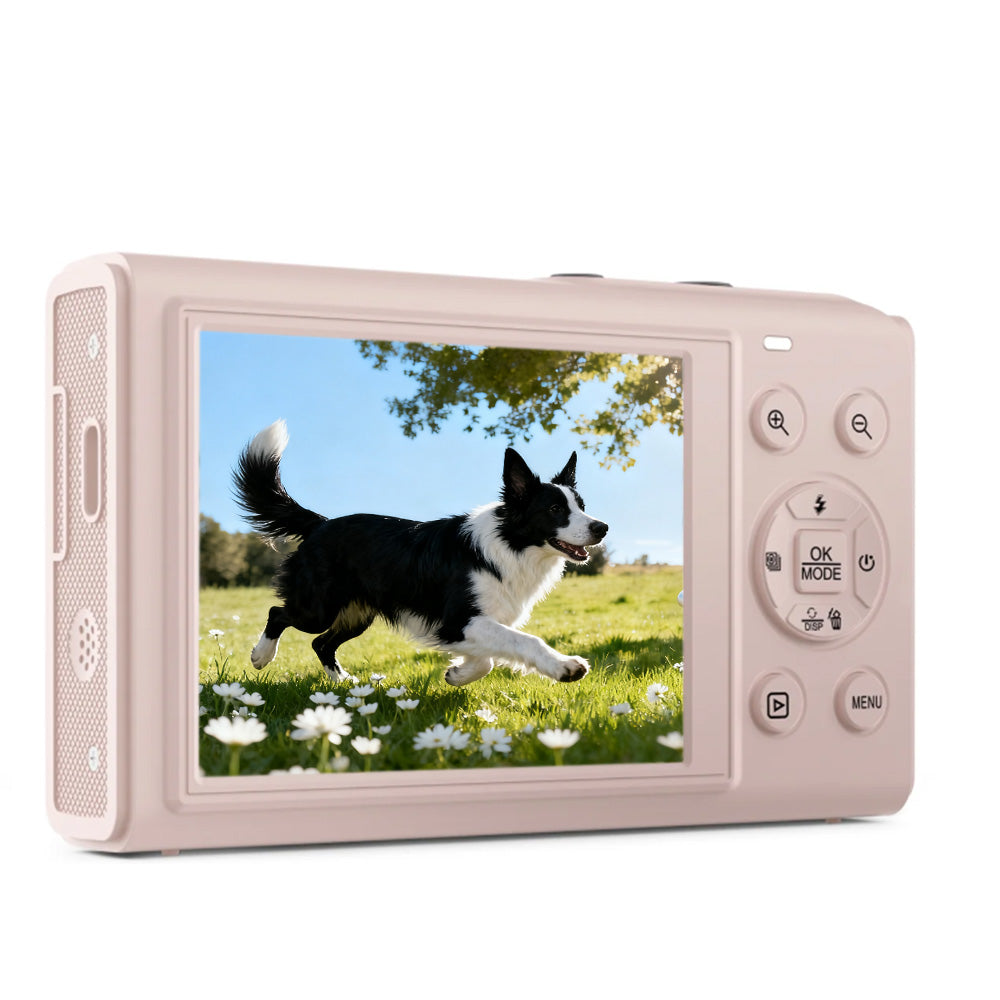 5K HD Dual Screen Digital Camera Point and Shoot Selfie Camera with LED Fill Light