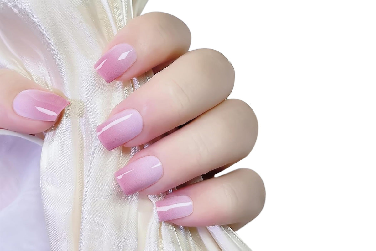 5 Set Semi Cured Gel Nail Wraps Gradient Jelly Nail Wraps UV Curable Self-Adhesive Nail Stickers DIY Nail Art