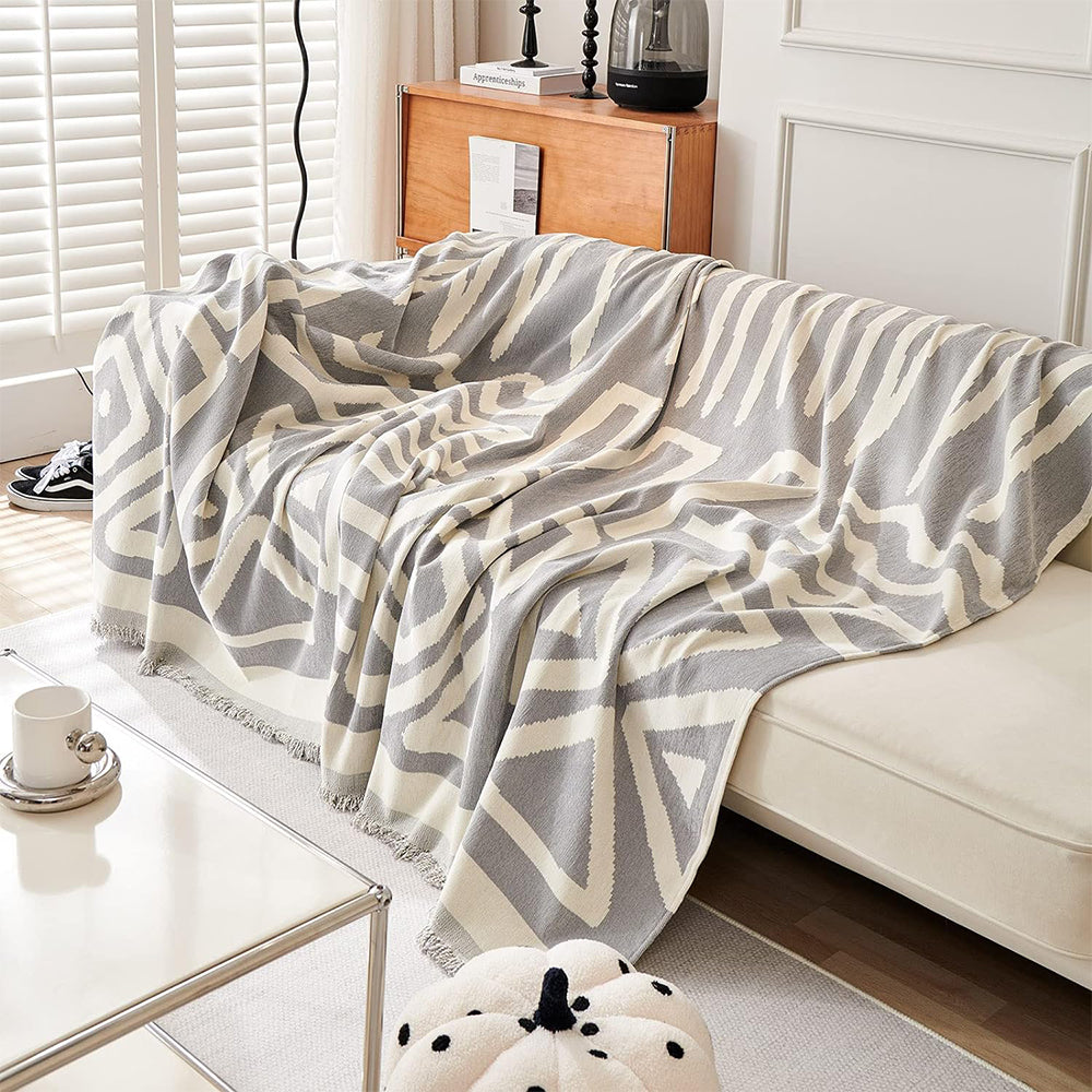 Boho Plaid Sofa Cover