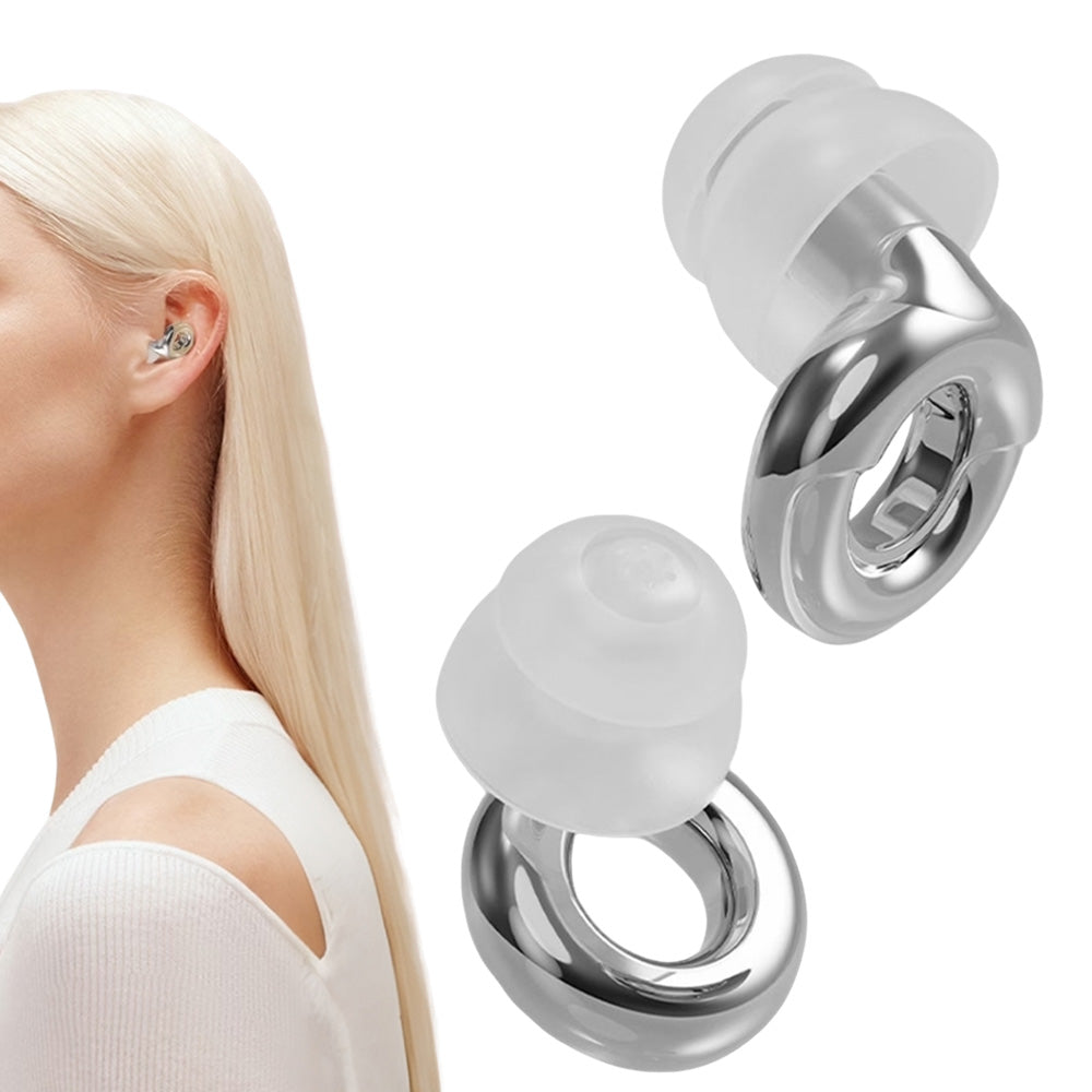 Reusable Silicone Earplugs with 3 Pairs of Ear Tips