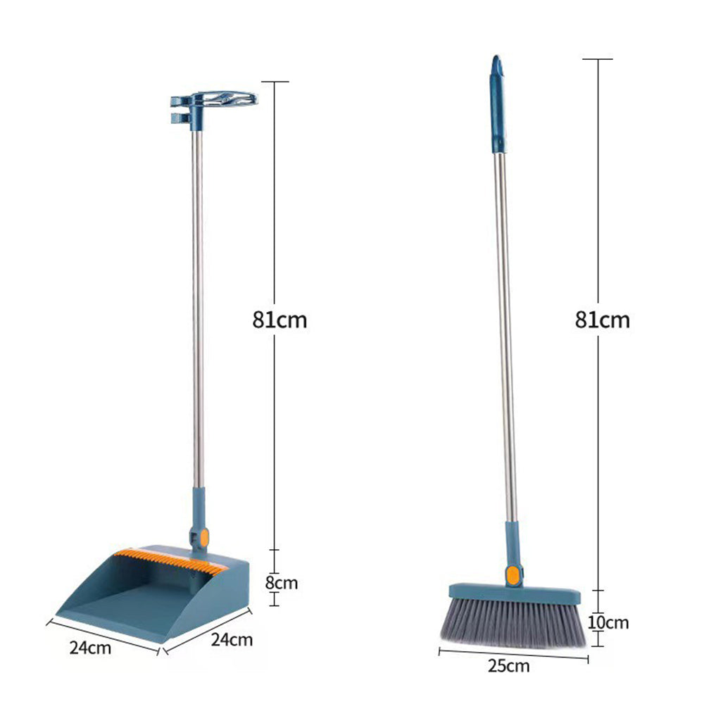 180 Degree Rotatable Broom with Foldable Standing Dustpan