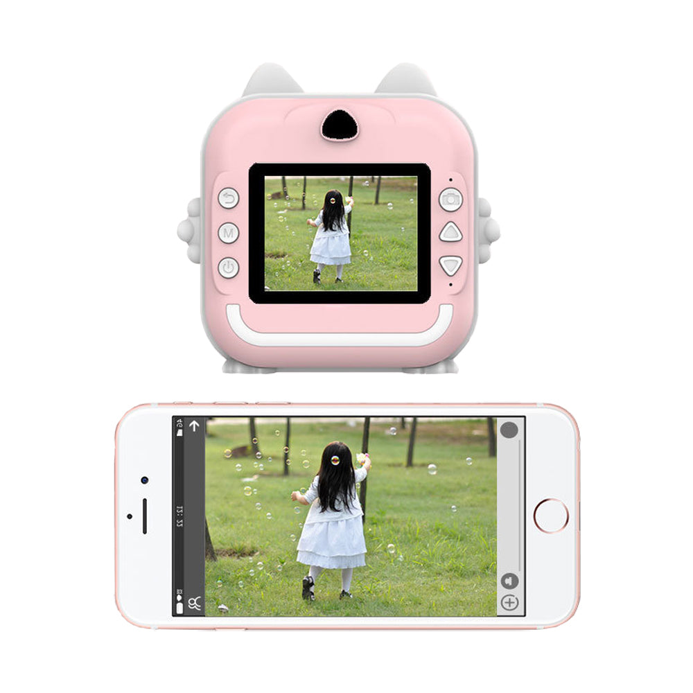 Kids Instant Print Camera with 2 Rolls Print Paper