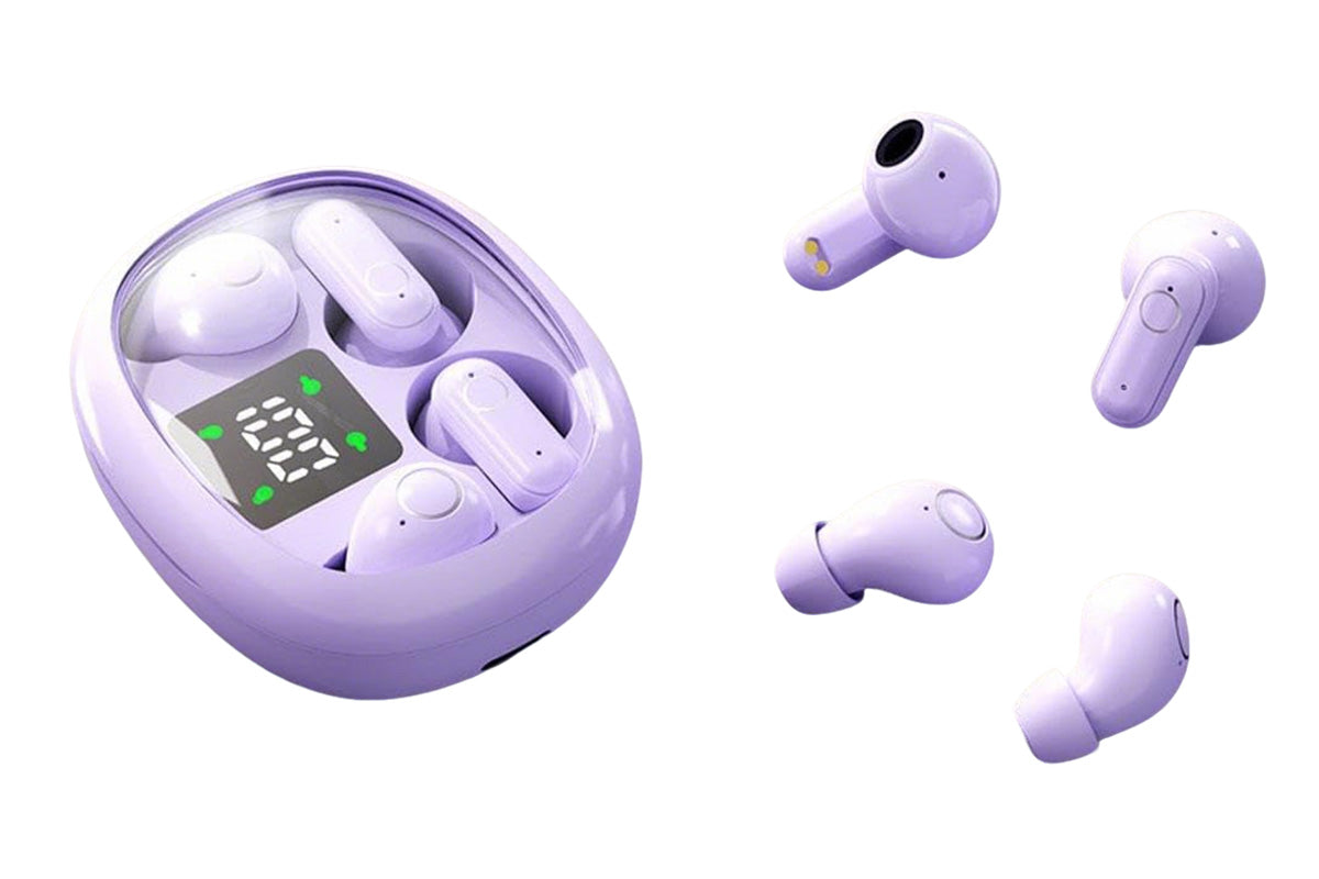 2 Pairs Wireless Earbuds Bluetooth Earphones with LED Digital Display Charging Case