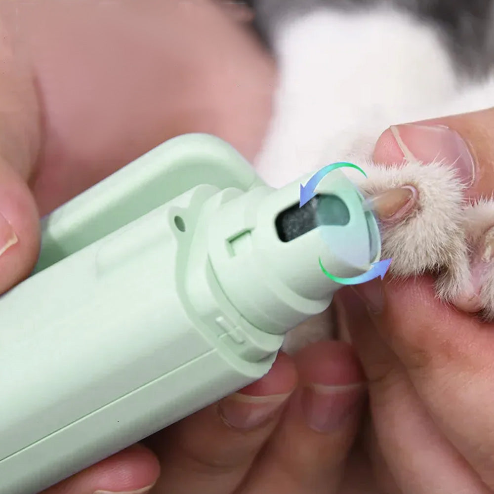 2 in 1 Pet Nail Grinder and Clipper Rechargeable with LED Light for Dogs and Cats