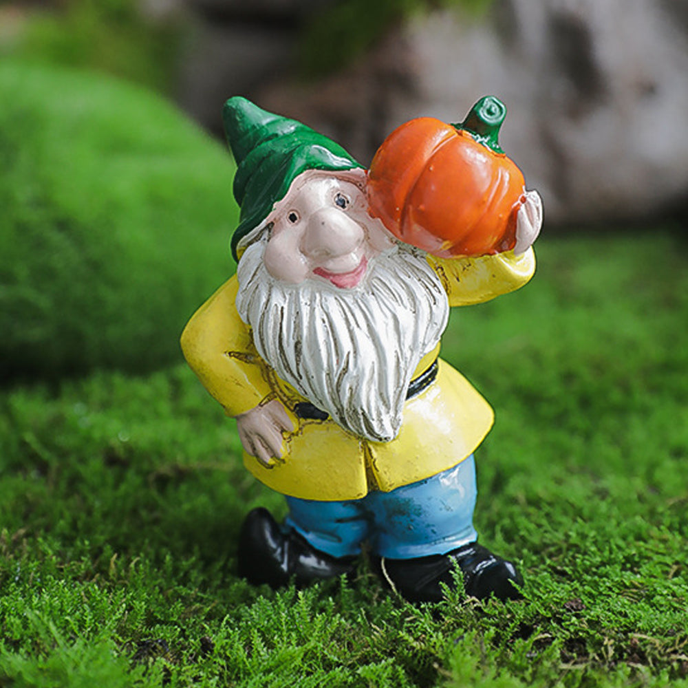 Mini Resin Dwarf Gnome Statue for Table and Garden Ornaments