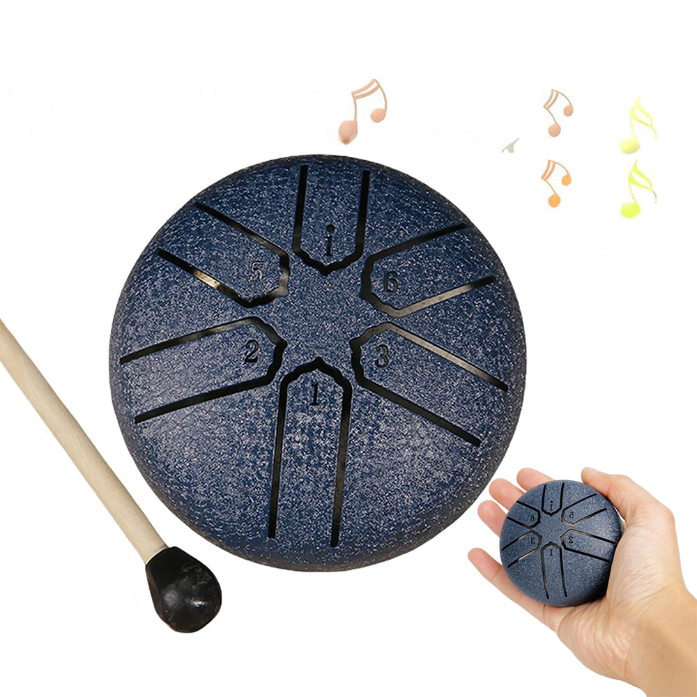3 Inches 6 Notes Mini Steel Tongue Drum Rain Chime Instrument