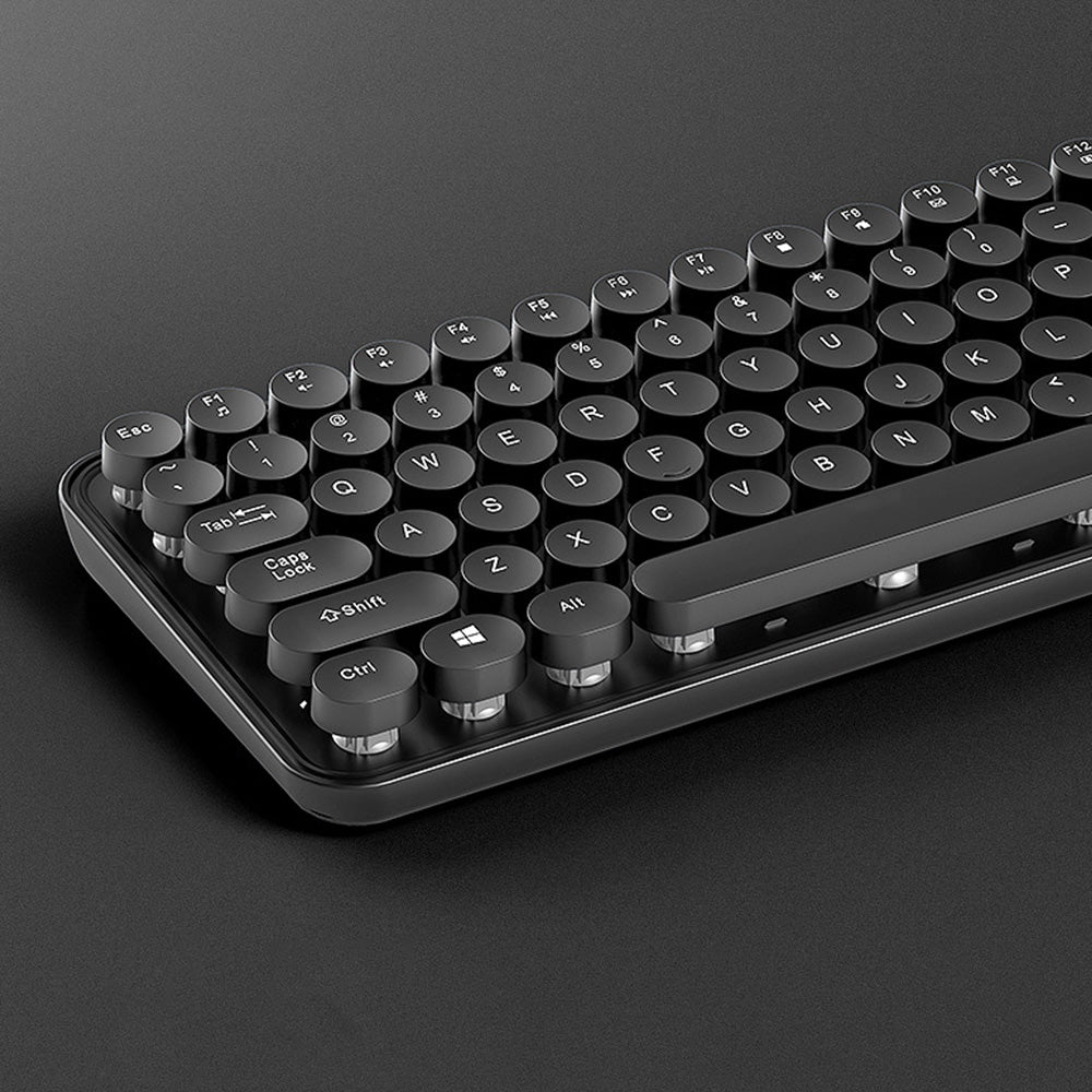 2.4GHz Wireless Keyboard And Mouse Combo With Round Key Caps