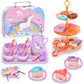 Pretend Play Tea Party Set with Dessert and Carrying Case for Role Play