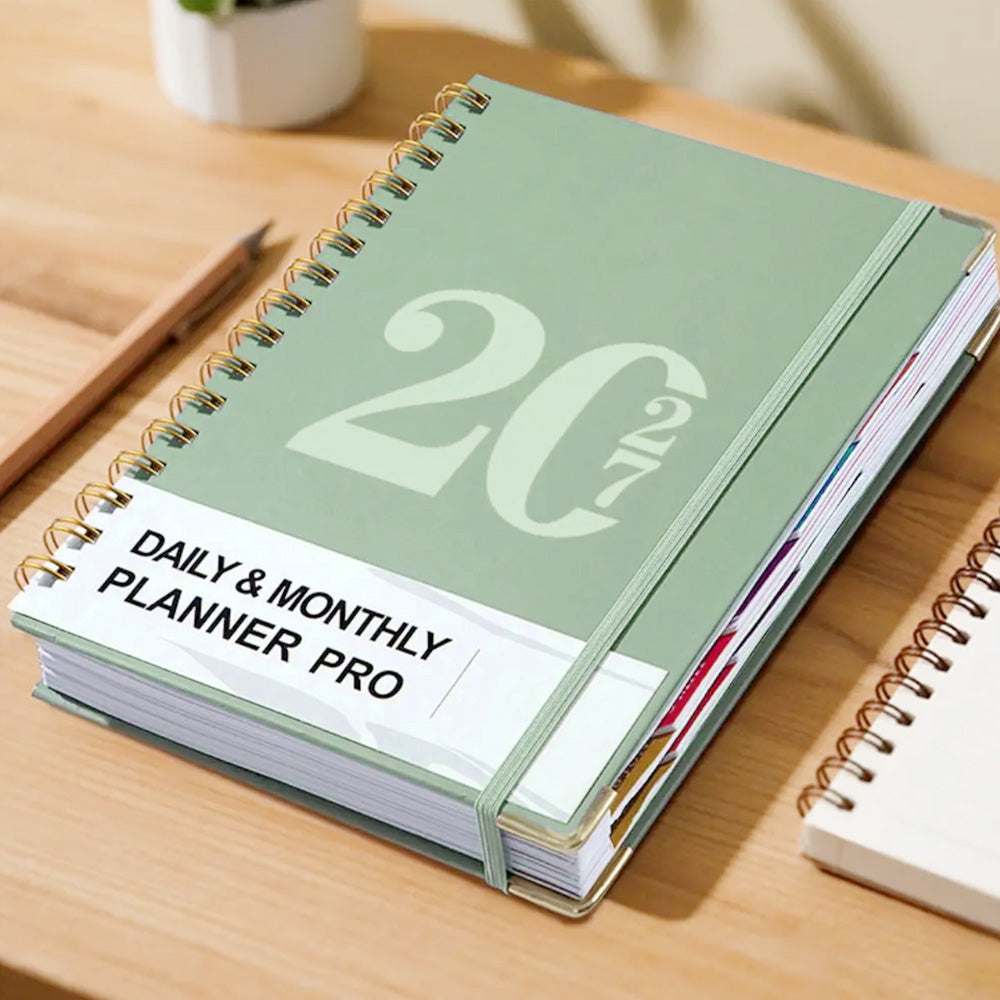 2027 A5 Hardcover Weekly Planner Calendar Notebook January to December
