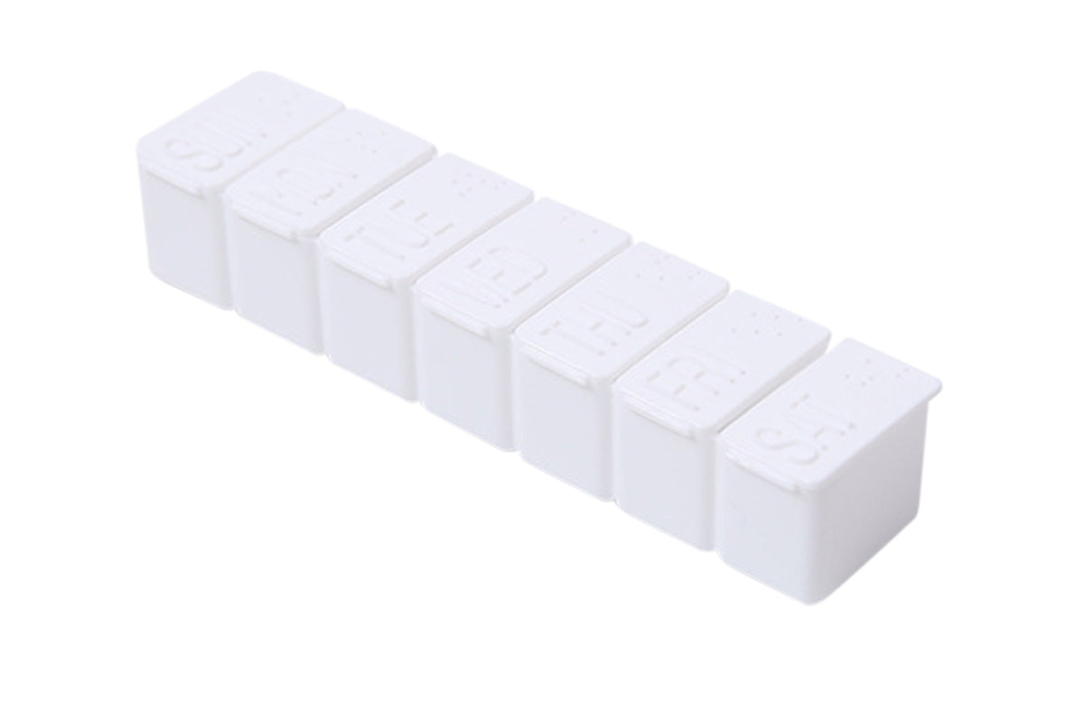4 PCS Weekly Pill Organizer 7 Day Medicine Box with Compartments for Travel Home