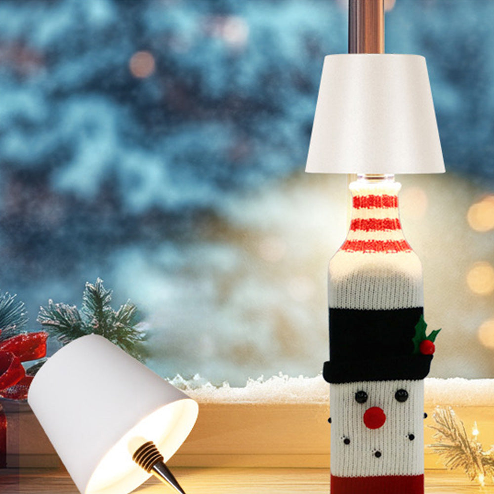 3 Colors Stepless Dimming Wine Bottle Lamp USB Charging LED Wine Bottle Lamp