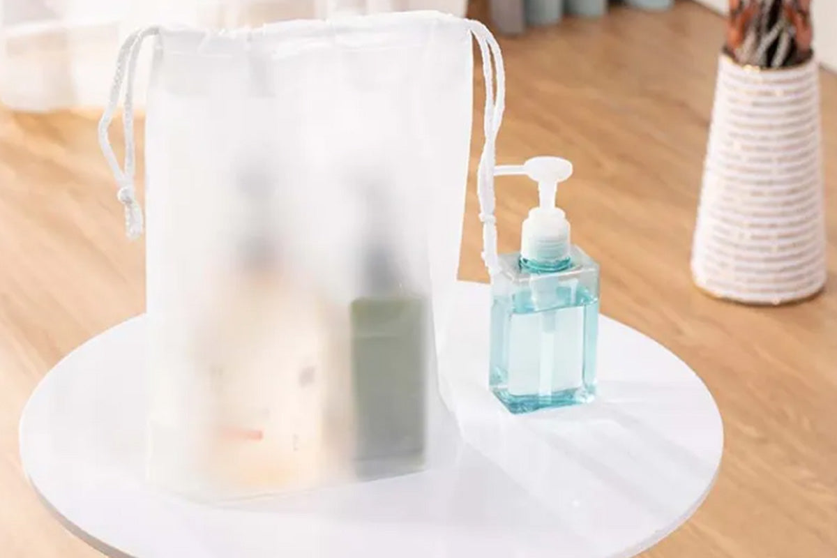 Clear Shoe Bags for Travel Waterproof Dustproof Drawstring Shoe Bags for Packing