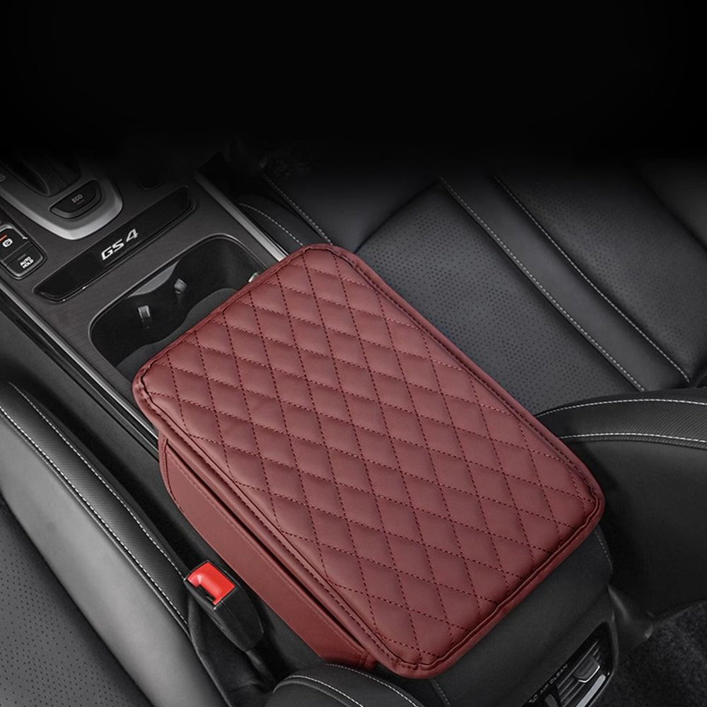 Car Center Console Cover Universal Leather Car Armrest Cover Cushion