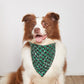 Snowflakes Christmas Dog Bandana Buffalo Plaid Pet Scarf Dog Triangle Bandana